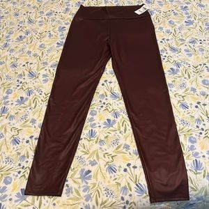 Charlotte Russe faux leather maroon/ dark red leggings